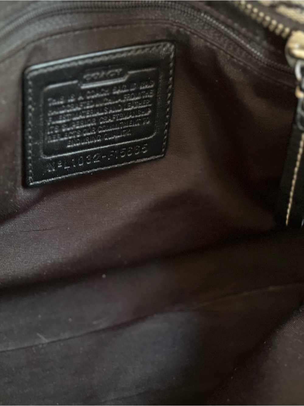 Coach Black Signature Jacquard Tote with Leather Trim with matching wristlet - Picture 6 of 8